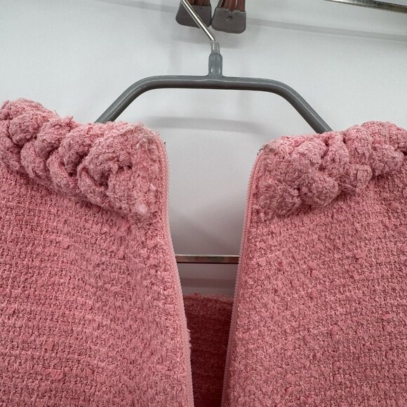 Tuckernuck Blush Peony Tweed Jackie Dress sz M Shift Mini Business Career NWT** - Picture 10 of 12